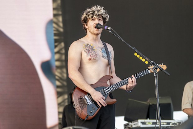 Jakob Nowell of Sublime performs during the the first weekend of the Coachella festival