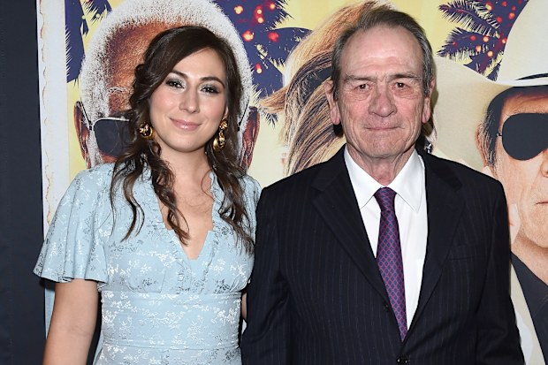 HOLLYWOOD, CA - DECEMBER 07:  Actor Tommy Lee Jones and daughter Victoria Jones arrive at the premiere of 'Just Getting Started' at ArcLight Hollywood on December 7, 2017 in Hollywood, California.  (Photo by Axelle/Bauer-Griffin/FilmMagic)