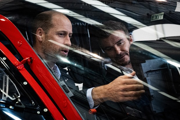Prince William, Prince of Wales and  David Beckham