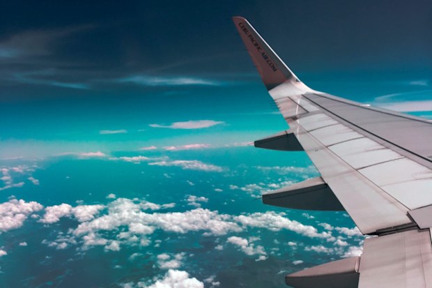 Plane flying