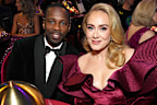 Rich Paul and Adele at the 2023 Grammy Awards