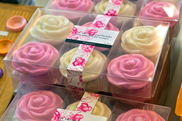 Soaps shaped like roses