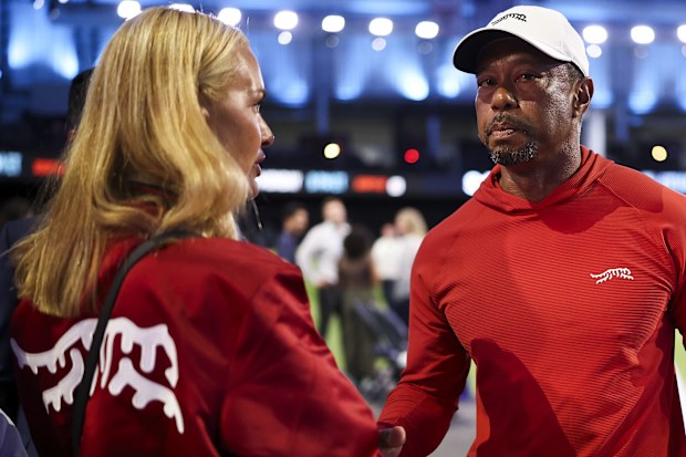 Tiger Woods with girlfriend Vanessa Trump on March 17, 2026.