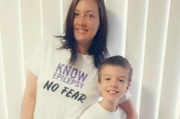 Ethan with his mum, Jacqui.