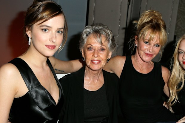 Dakota Johnson, Tippi Hedren, Melanie Griffith and Stella Banderas attend the 22nd Annual ELLE Women in Hollywood Awards on October 19, 2015 in Los Angeles, California.