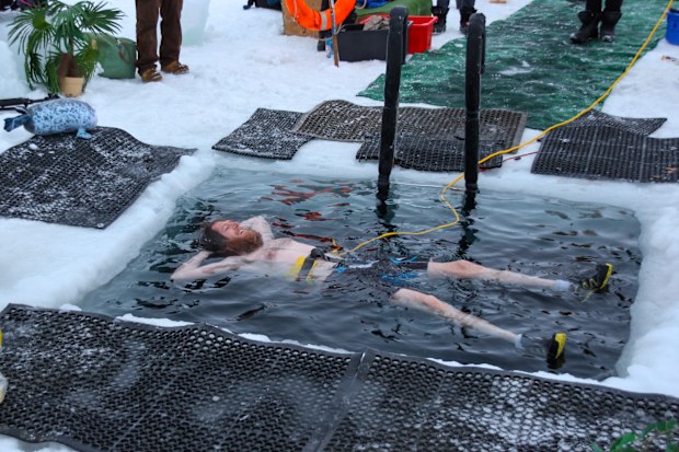 Antarctica winter solstice swim