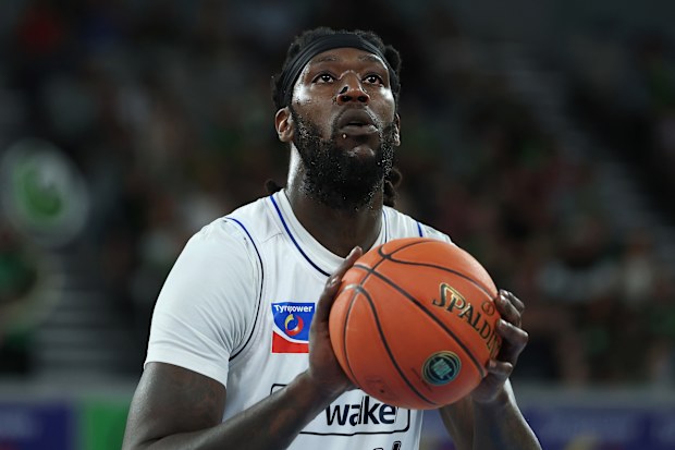 Montrezl Harrell playing in the NBL.