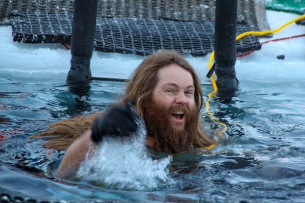 Antarctica winter solstice swim