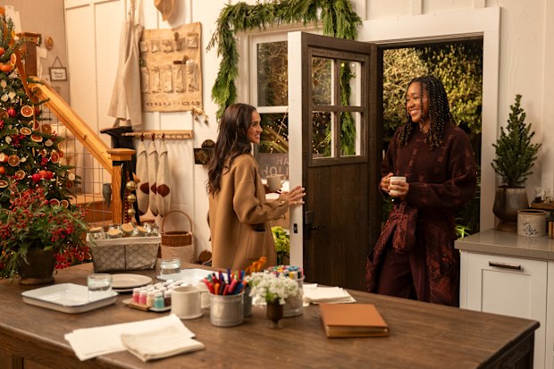 With Love, Meghan: Holiday Celebration. (L to R) Meghan Sussex, Naomi Osaka in With Love, Meghan: Holiday Celebration. Cr. Jake Rosenberg/Netflix © 2025