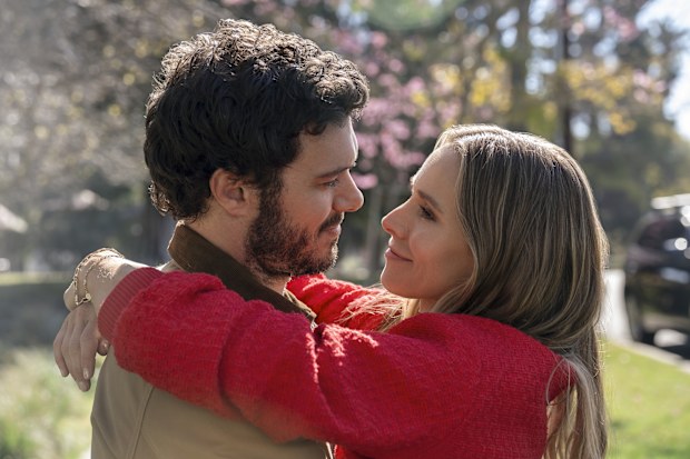 Adam Brody as Noah, Kristen Bell as Joanne in episode 110 of Nobody Wants This.