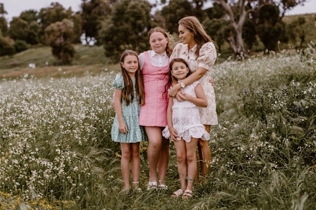 Emma Williams with her three daughters.