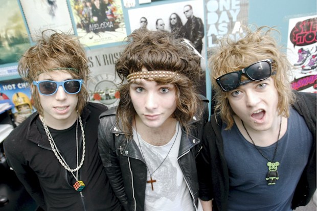 Short Stack pictured in 2009. From left to right: Bradie Webb, Shaun Diviney, Andy Clemmensen.