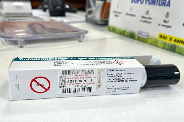 A pack of Trofodermin, which contains the anabolic steroid Clostebol.