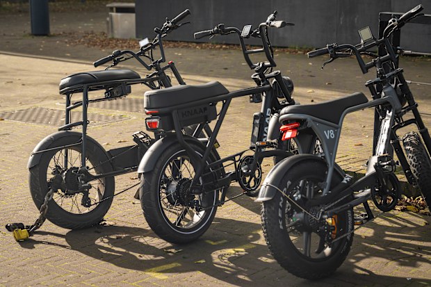 e-bikes in a row