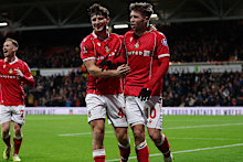 Wrexham's Josh Windass celebrates his decisive opening-half goal during the FA Cup fourth-round clash against Ipswich Town.