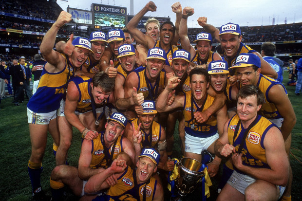 Don Pyke (second from top right) was a member of the West Coast Eagles' 1994 premiership-winning team