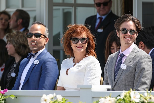 Susan Sarandon attends the Royal Windsor Cup polo at Guards Polo Club on June 24, 2018 in Egham, England 