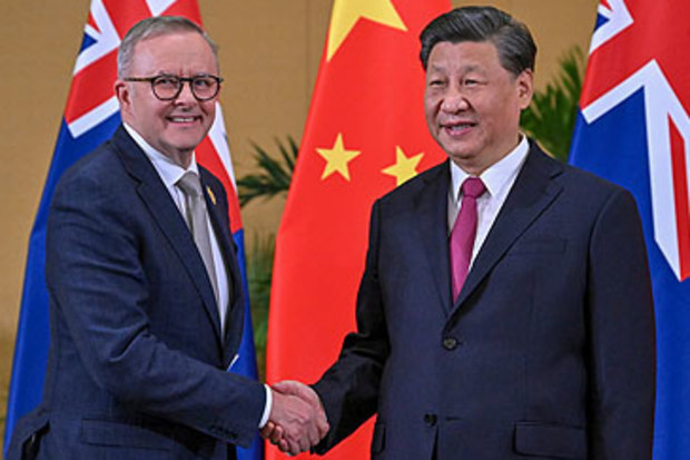 Anthony Albanese and Xi Jinping (AP)