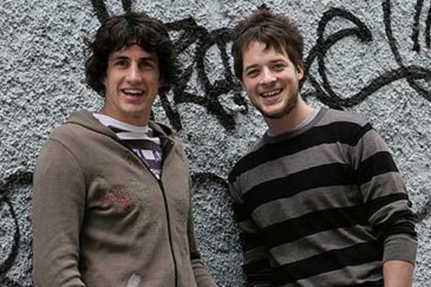 Andy Lee and Hamis Blake in 2006 (Justin McManus/The Sun Herald)