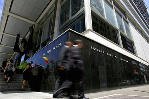 Corner of Reserve Bank of Australia building (Getty)