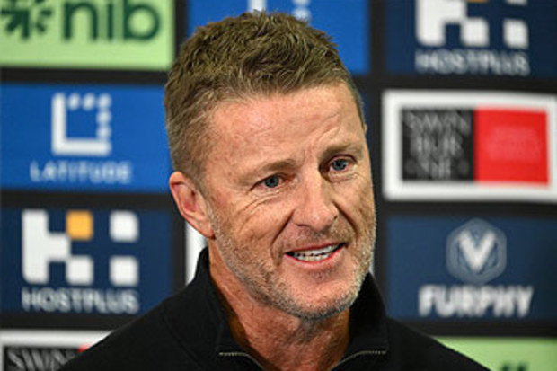 Damien Hardwick announcing resignation (Gett)