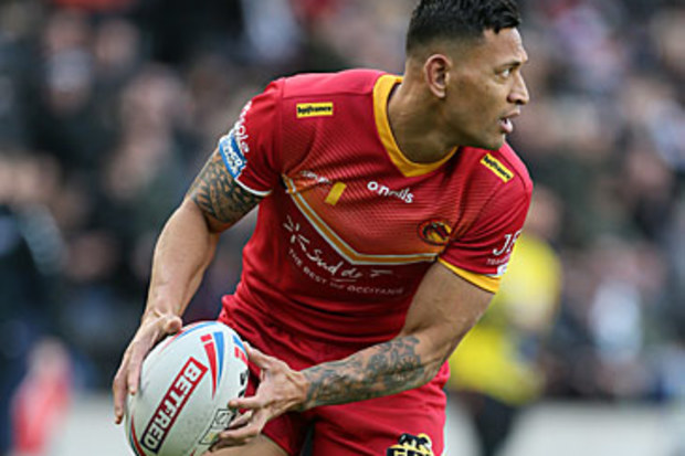 Israel Folau in Catalans uniform (Getty)