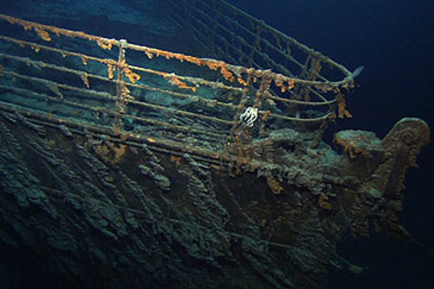 Bow of wreck of RMS Titanic (National Oceanic and Atmospheric Administration)