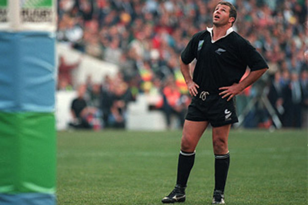 All Black captain Sean Fitzpatrick at 1995 Rugby World Cup (Getty)
