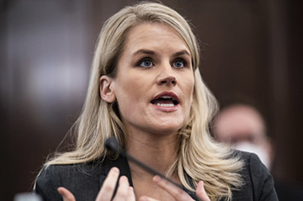 Frances Haugen testifying (Getty)