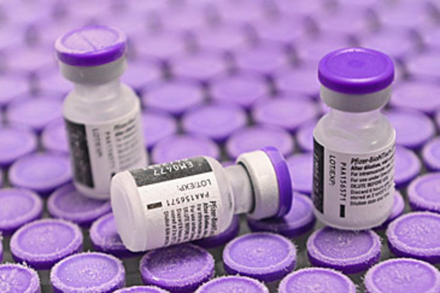 Pfizer COVID-19 vaccine vials (Getty)