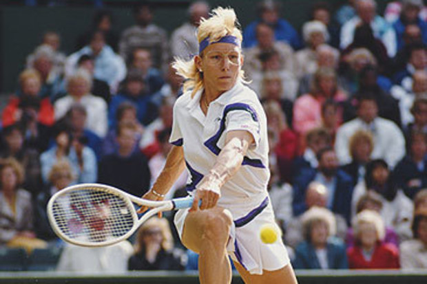 Martina Navratilova in 1990 Wimbledon ladies singles final (Getty)