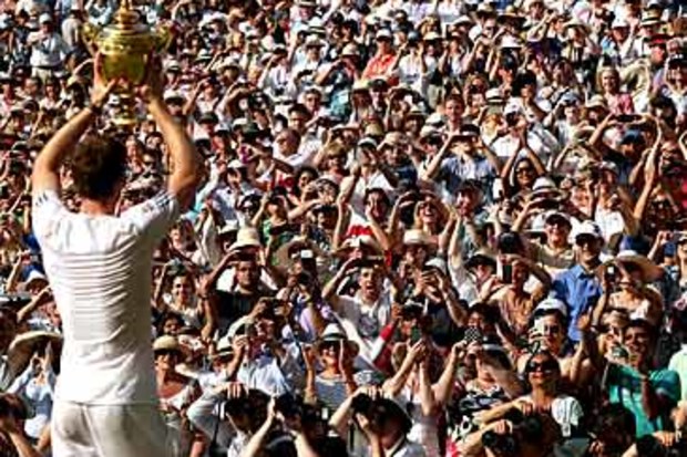Andy Murray celebrating at Wimbledon (Getty)