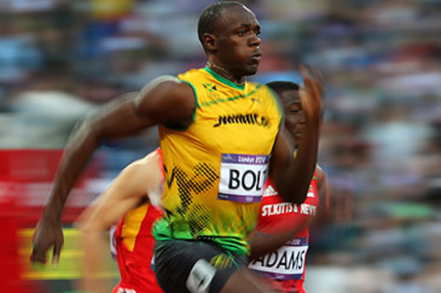 Usain Bolt winning London 2012 men's 100m dash (Getty)