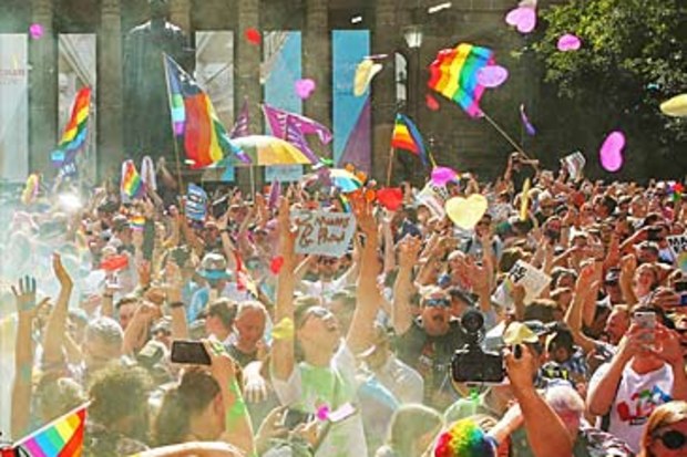 Marriage equality celebrations in Melbourne (Getty)