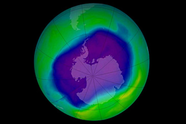 Image of ozone layer hole over Antartica (Getty)