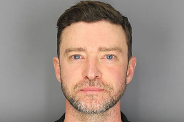 June 2024 Justin Timberlake mugshot (supplied)