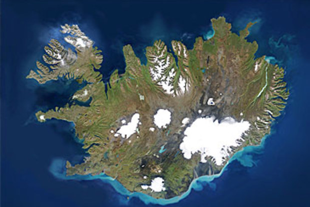 Satellite view of Iceland (Getty)