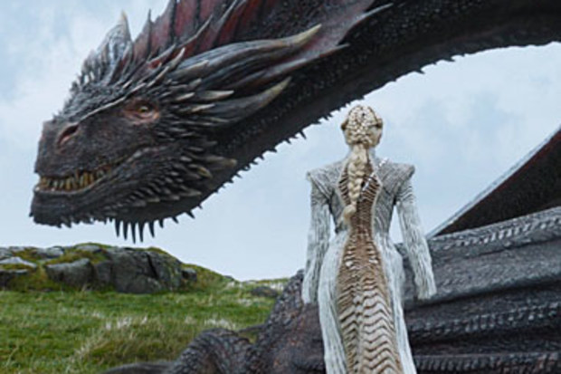 Daenerys Targaryen and dragon (HBO)