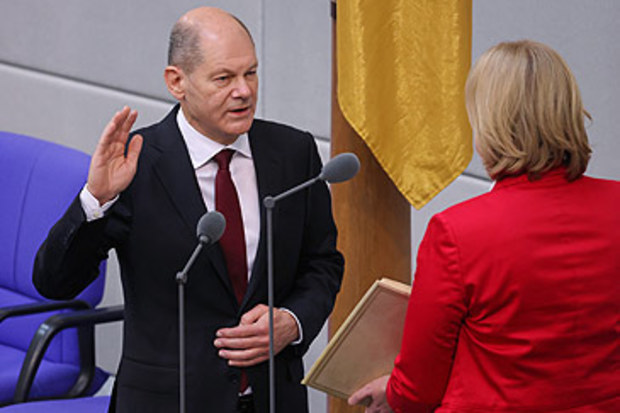Olaf Scholz sworn in as chancellor (Getty)