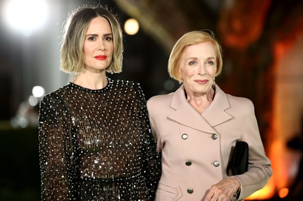 Sarah Paulson and Holland Taylor attend The Academy Museum of Motion Pictures Opening Gala at The Academy Museum of Motion Pictures on September 25, 2021 in Los Angeles, California. 