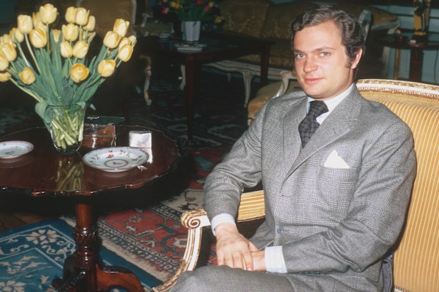 Crown Prince Carl Gustaf - now King Carl XVI Gustaf - of Sweden in 1966. (Photo by Fox Photos/Getty Images)