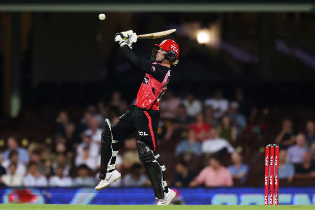 SYDNEY, AUSTRALIA - DECEMBER 08:  Jake Fraser-McGurk of the Renegades bats during the BBL match between Sydney Sixers and Melbourne Renegades at Sydney Cricket Ground, on December 08, 2023, in Sydney, Australia. (Photo by Matt King/Getty Images)