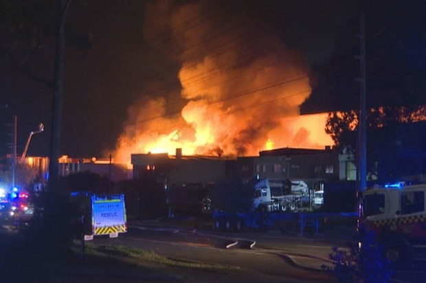 Factory fire Wetherill Park still