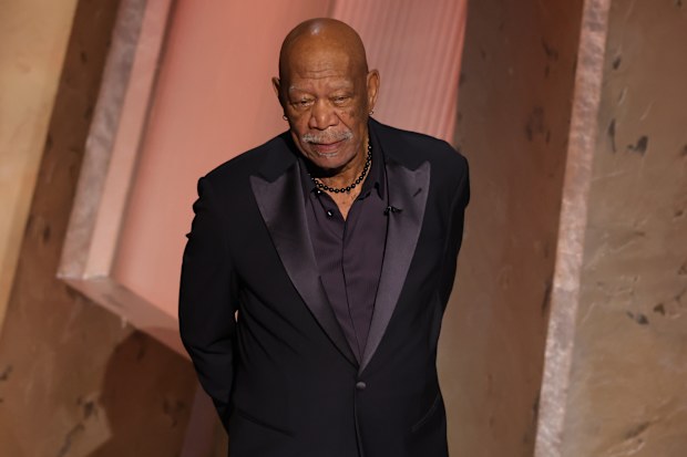 Morgan Freeman speaks onstage during the 97th Annual Oscars at Dolby Theatre on March 02, 2025 in Hollywood, California. 