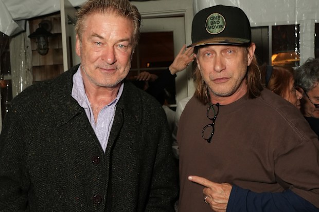 EAST HAMPTON, NEW YORK - OCTOBER 12: Alec Baldwin and Stephen Baldwin attend the Chairman's Brunch during the 33rd Hamptons International Film Festival on October 12, 2025 in East Hampton, New York. (Photo by Sonia Moskowitz/Getty Images)