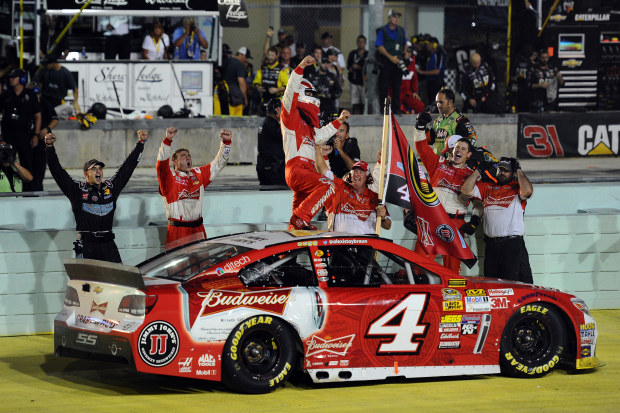 Kevin Harvick won the 2014 NASCAR Cup Series with Stewart-Haas Racing.