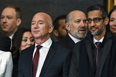 Jeff Bezos and Sundar Pichai