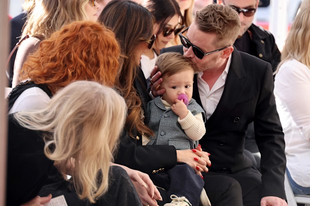 HOLLYWOOD, CALIFORNIA - DECEMBER 01: Brenda Song and Macaulay Culkin attend the ceremony honoring Macaulay Culkin with a Star on the Hollywood Walk of Fame on December 01, 2023 in Hollywood, California. (Photo by Amy Sussman/Getty Images)