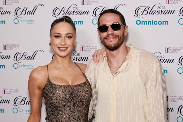 NEW YORK, NEW YORK - MAY 15:  Elsie Hewitt and Pete Davidson attend the 13th Annual Blossom Ball at The Pierre Hotel on May 15, 2025 in New York City. (Photo by Theo Wargo/Getty Images)