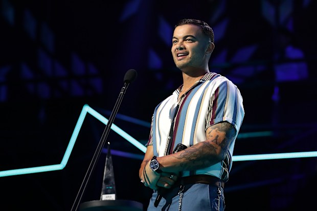 Guy Sebastian accepts the ARIA Award Song of The Year during the 33rd Annual ARIA Awards 2019 at The Star on November 27, 2019 in Sydney, Australia